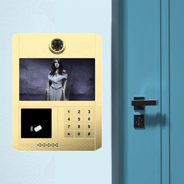 Apartment System Video Door Phone Screen 10.1 Inch Wired Intercom Camera Door Bell With Night Vision