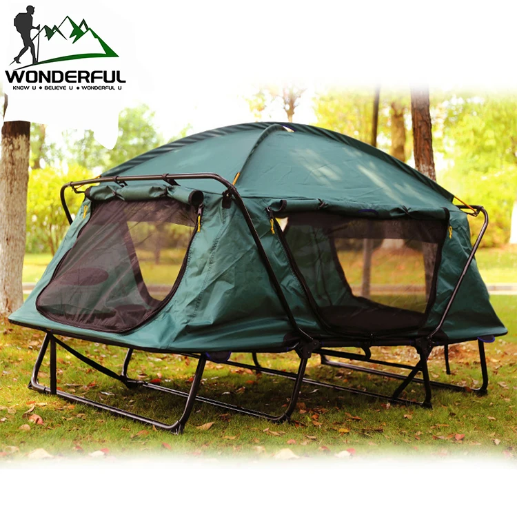 Travel Waterproof Top Oxford  Outdoor 1 2 Person Folding Automatic Double Layer Fishing Camping Ground Off Tent