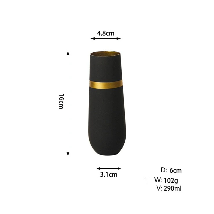Creative Matte Black High-Quality Goblet Champagne Glass Cocktail Glass Water Glass Set