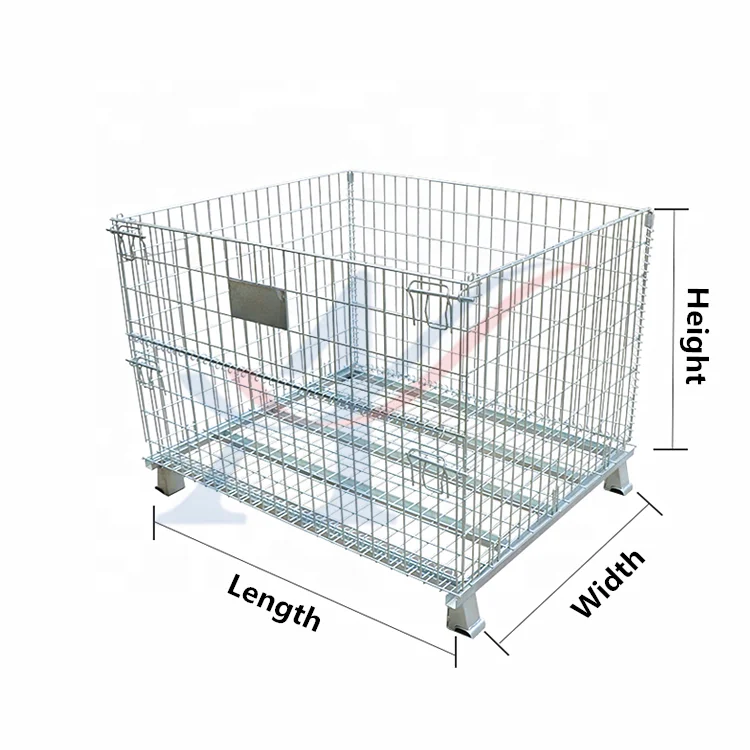 Складной промышленный металлический контейнер для