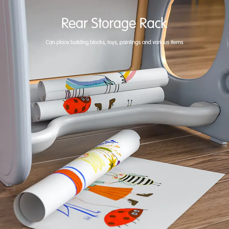 Kindergarten Deer Small Magnetic Blackboard Board Kids Toys To Draw Artist Drawing Board With Chair Shelf Brinquedo Infantil