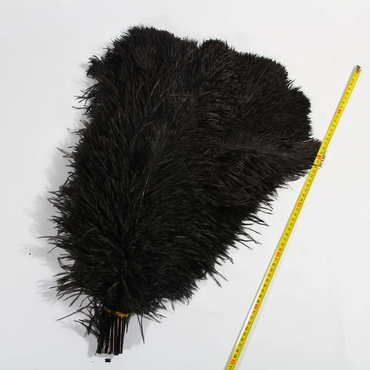 Для украшения 60-65 см черные страусиные перья оптовая продажа большие и пушистые натуральные для вечеринки карнавальный Декор