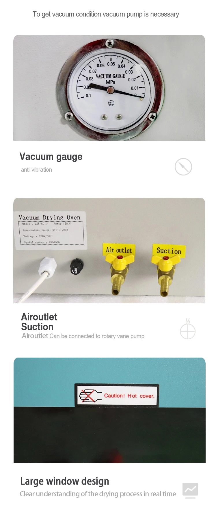 Woming Drying Equipment New DZF-6010 Multi-function Laboratory Vacuum Drying Oven