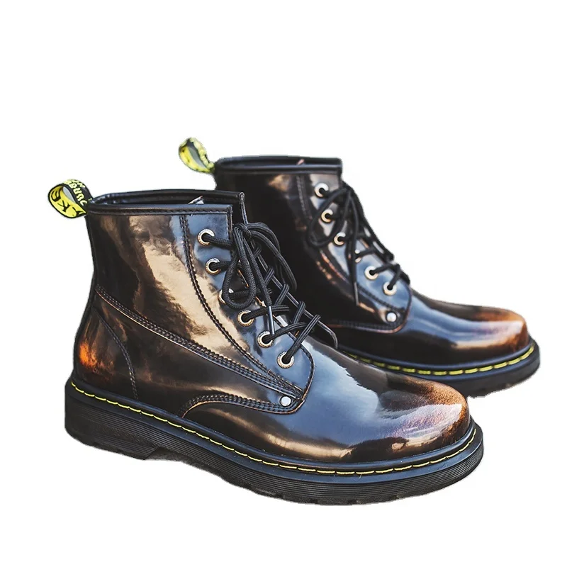 Модные мужские Ботинки martin из натуральной кожи, 4 сезона