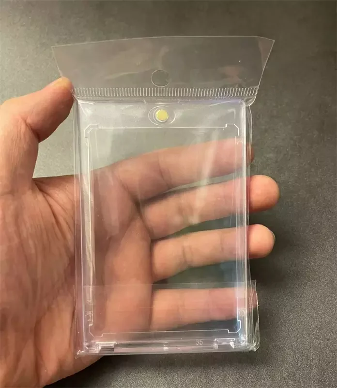 35PT UV Protection One Touch Sports Cards top loader JO-K-111 Magnetic Card Holder 3x4 plastic Clear One Touch Magnetic holder