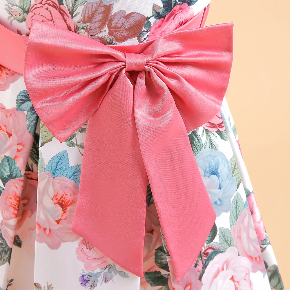 MQATZ Girls Frock Children Flower Printed Colorful Baby Dress  Baby Kids Summer Dresses Birthday Dresses For Kids L5310