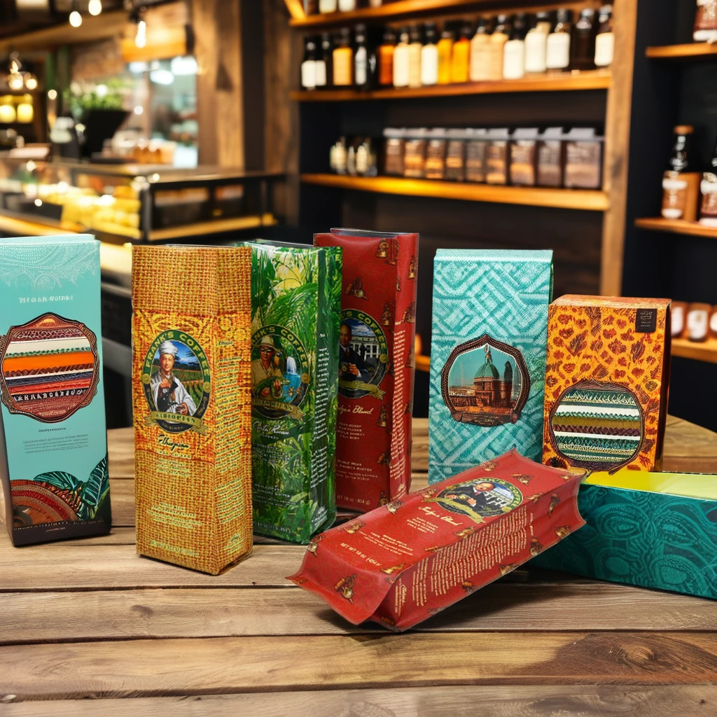 OEM Custom Gravure Printed Matte Coffee Bag Side Gusset Pouch Packaging with One Way Valve for Coffee Beans