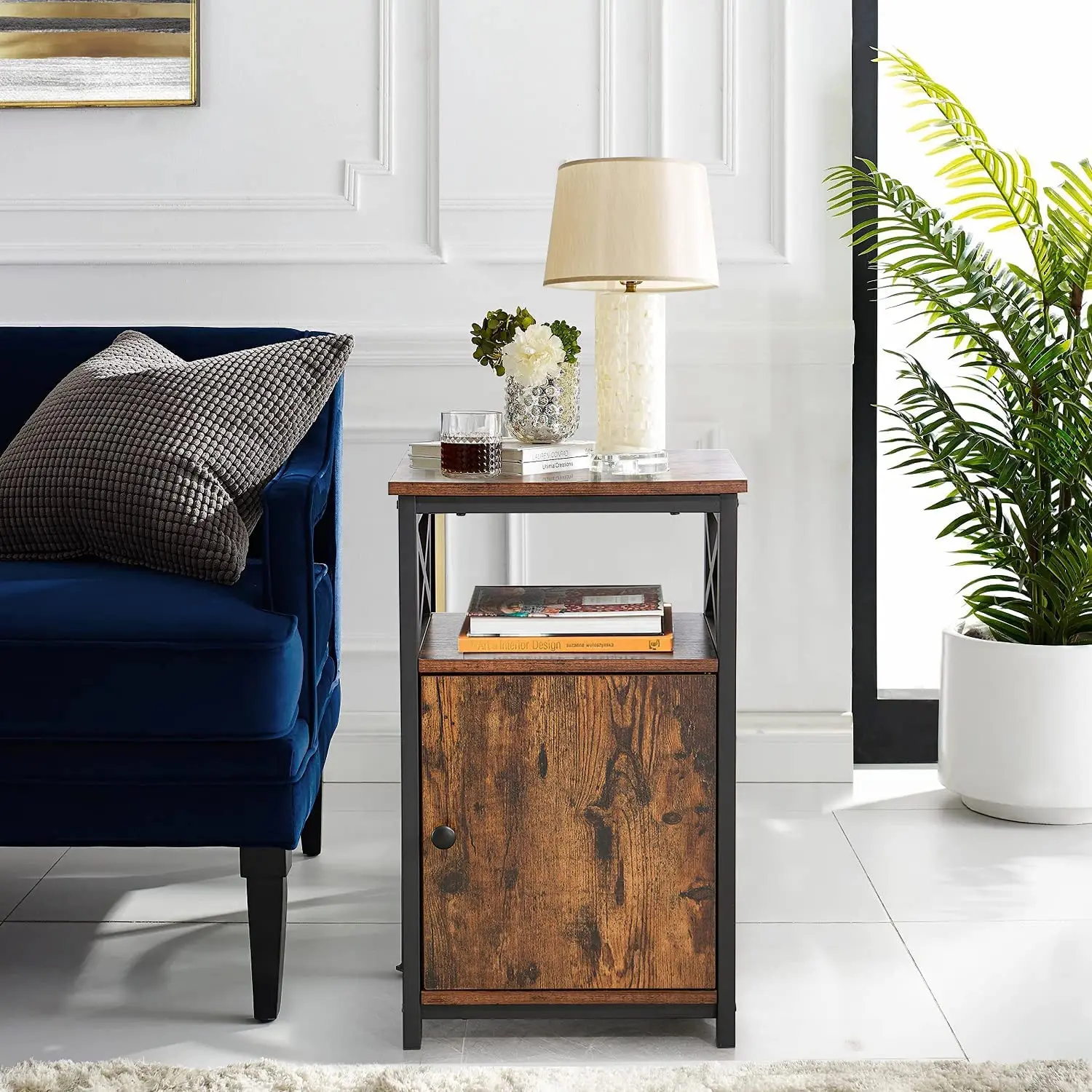 Modern Design multipurpose wooden with Storage Cabinet for Sofa Couch and Living Room Bedroom  Night Stand