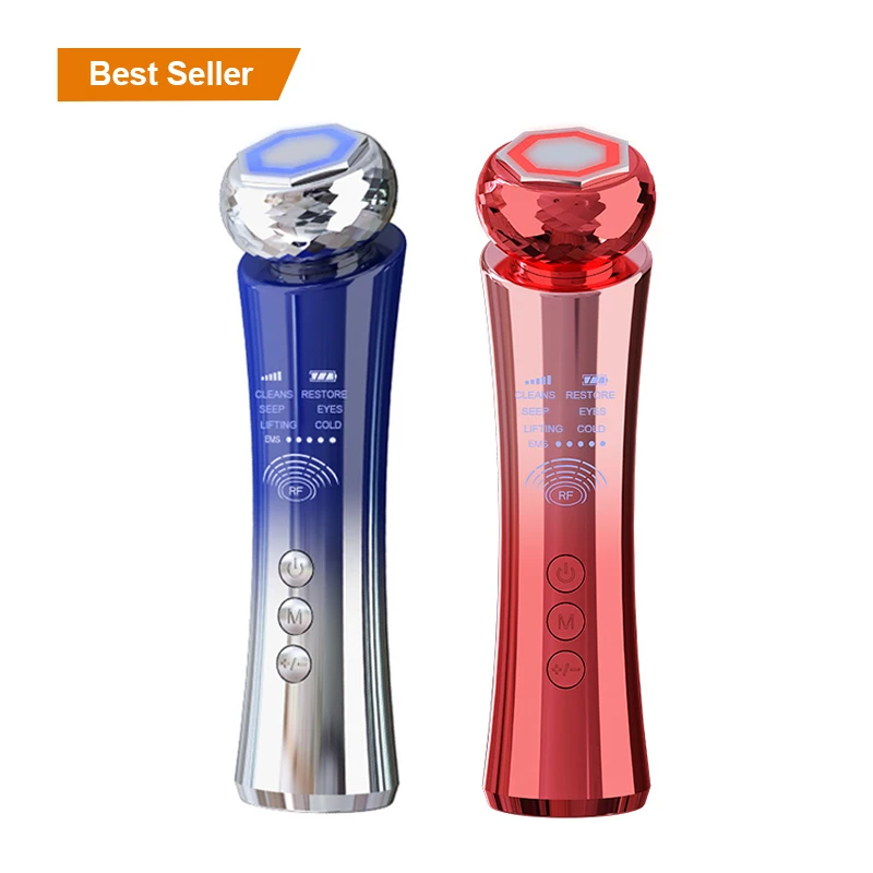 Новое устройство для лифтинга лица AIFREE 7 в 1, RF EMS, омоложение кожи, массажер для лица, фотонная световая терапия, Антивозрастная машина