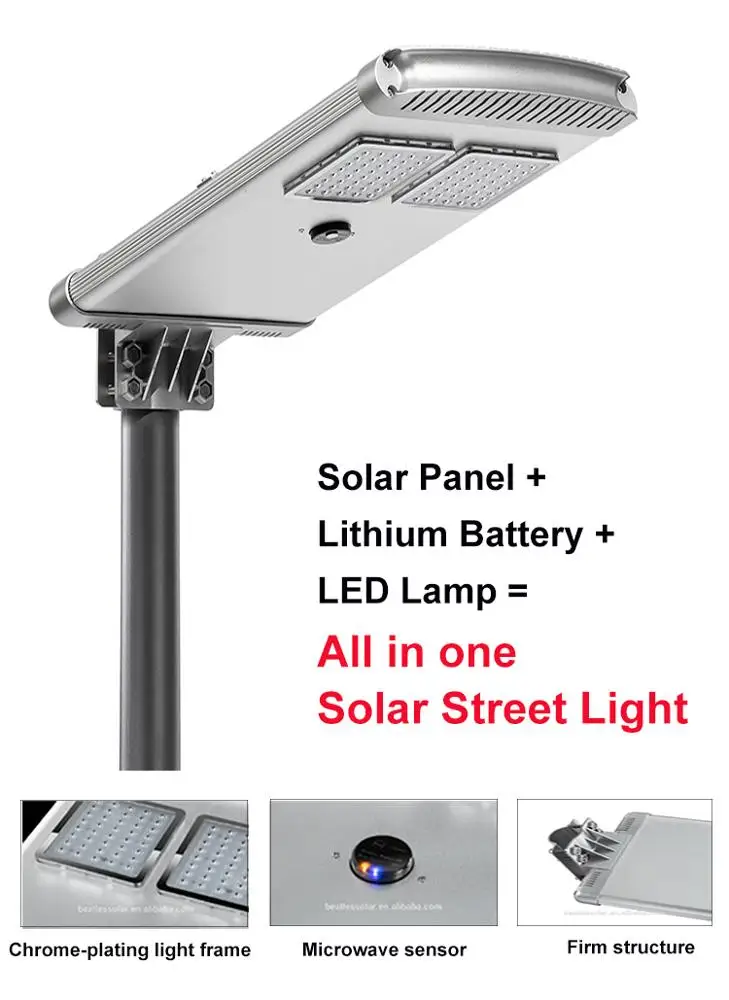 Led Street Light Solar Energy Saving IP65 IP Rating 12V DC Cool Warm White Color Lighting
