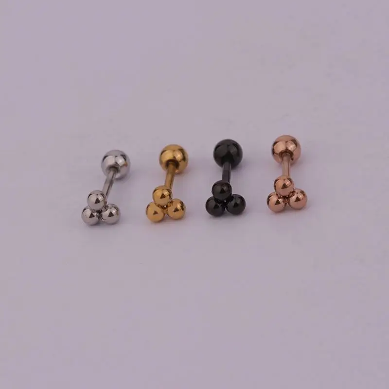 Stainless Steel Lighting Ear Cartilage Earring Helix Piercing Jewelry Rook Conch Tragus Screw Back Stud