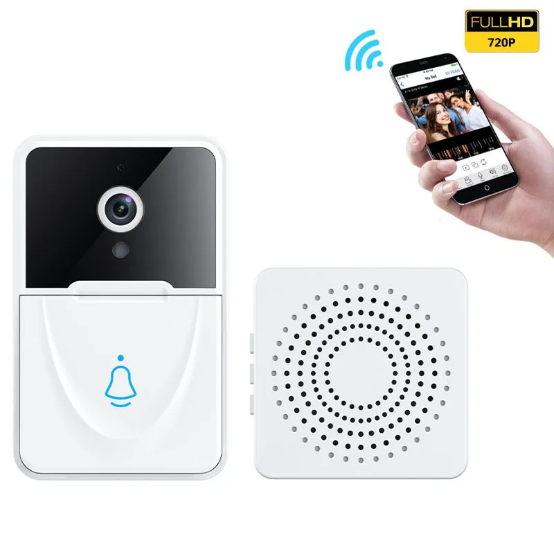 Outdoor Night Vision Security Intelligent Visual Door Bell with Video Intercom and Voice Change Home Monitor Phone