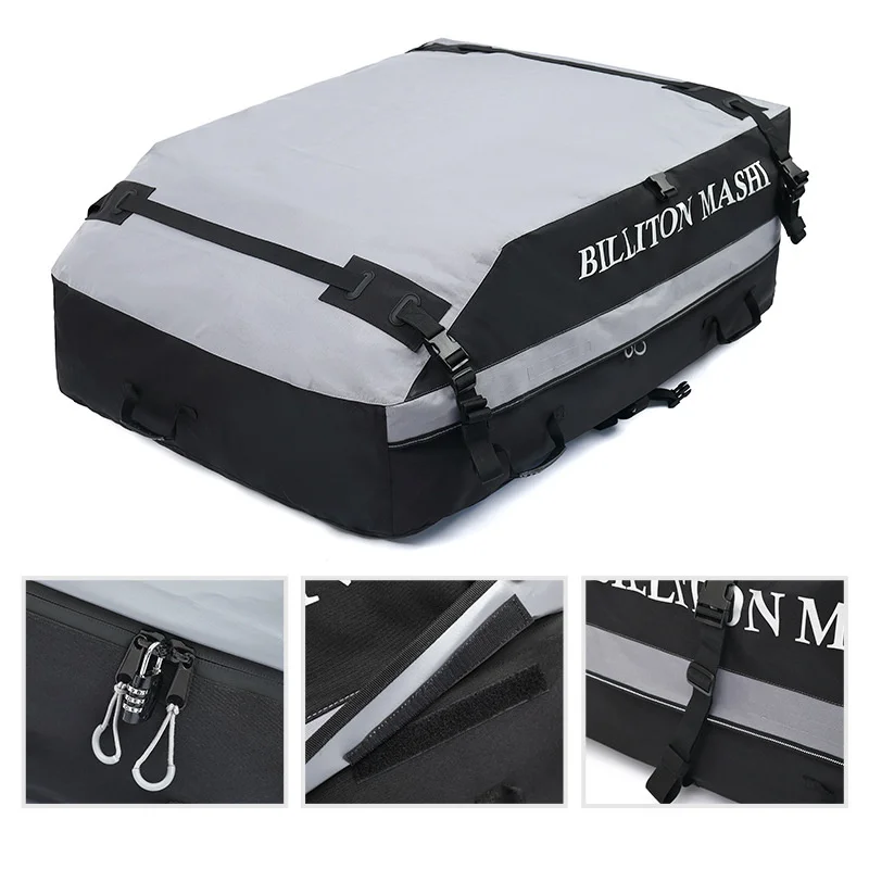 Custom waterproof car roof bag large capacity luggage carrier bag long trip storage foldable roof top cargo bag