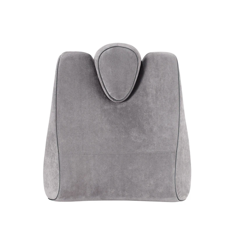 Double Adjustable Straps Memory Foam Lumbar Support Back Cushion for Back Pain Relief Improve Posture