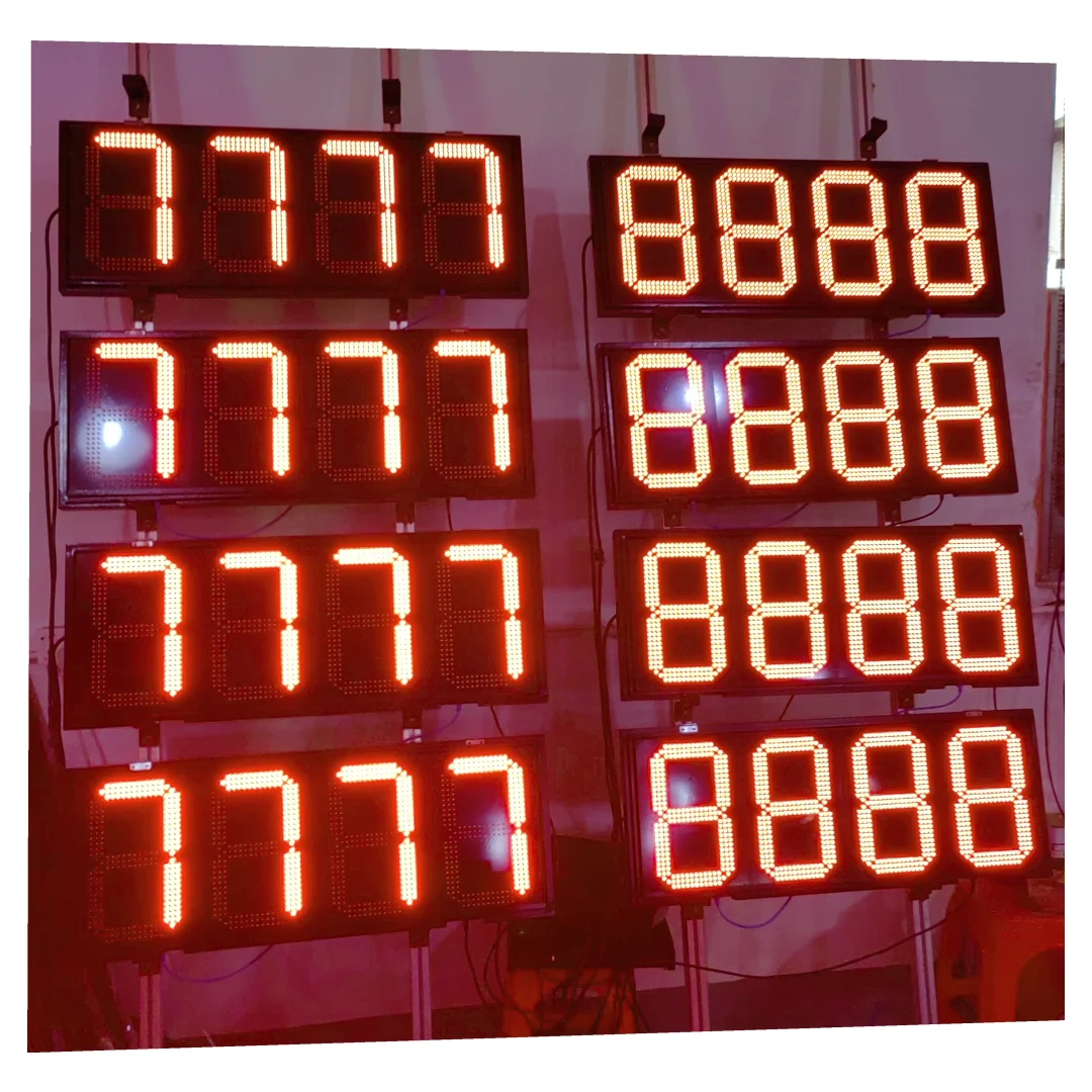 18-дюймовый чистый белый цвет 8.8.8.8 цифровое число с электронными ценовыми знаками АЗС