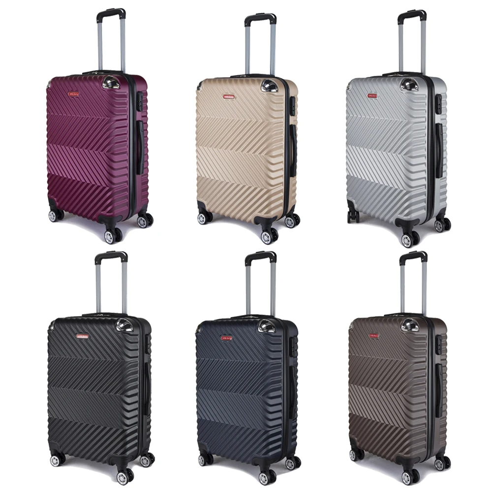 Lightweight 3 Piece Luggage Set ABS Trolley Suitcase Spinner Hardshell Suitcases