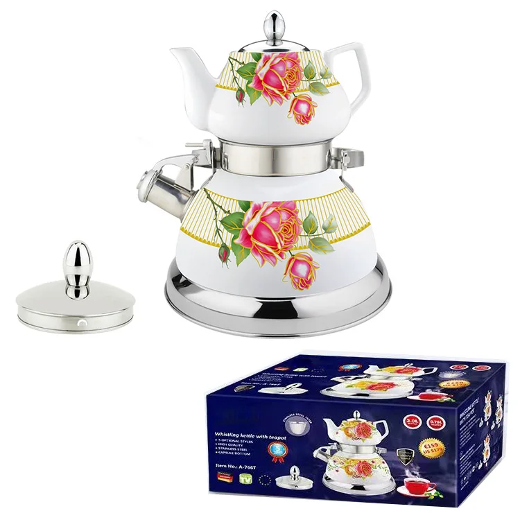 3L gas electric induction double glass kettle Water Boiler Electric printing Tea Kettle Kitchen Tools & Gadgets Container