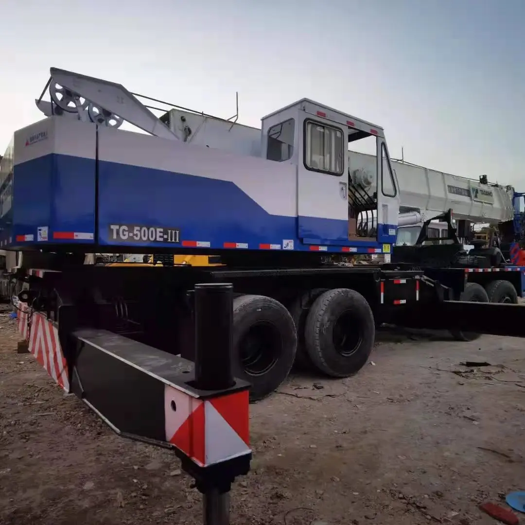 50T TG500E японский Подержанный мобильный колесный грузовик кран на