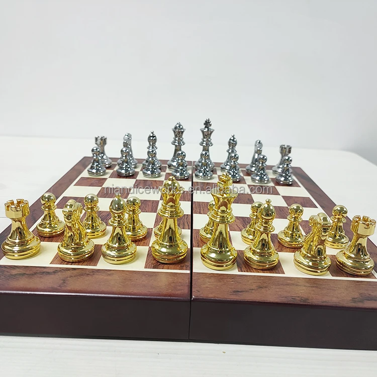 gifts for men play with metal chess clock luxury chess pieces metal Material chess sets