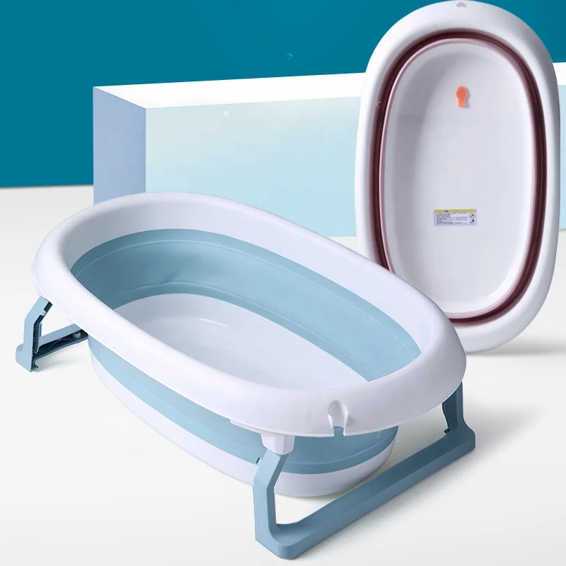 Folding Baby Bath Tub Foldable Baby Shower Bath Tub Eco-friendly Newborn Bathtub Safe Adjustable Kids Bath Tub