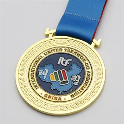 Custom 3d Metal Soccer Baseball Football Medal Award Custom Sports Medals and Ribbons