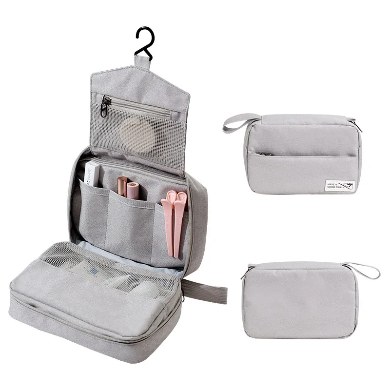 New Hooked Toilet Bag Travel Handheld Portable Daily Necessities Organizer Bag Cosmetics Classification Storage Bag Wholesale