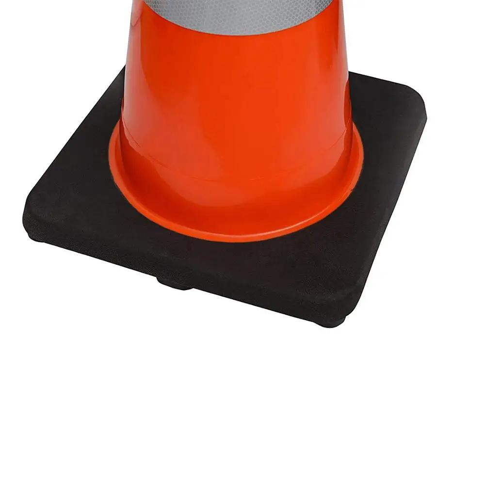 Дорожные конусы EONBON из ПВХ с высокой черной основой, 28 дюймов