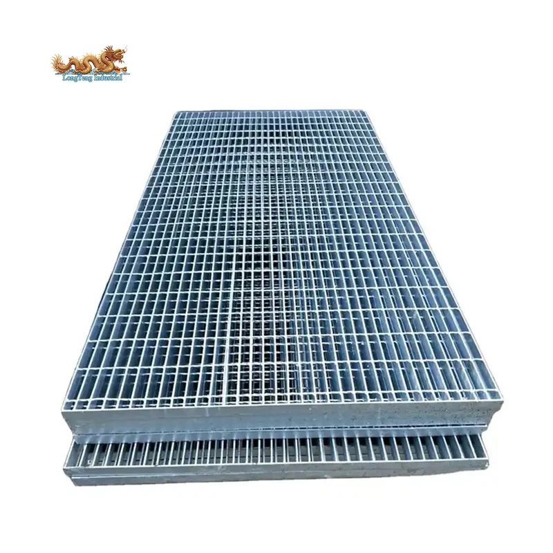 Custom Made Hot Dip Galvanized Steel Grating Drainage Cover Serrated Metal Walkway