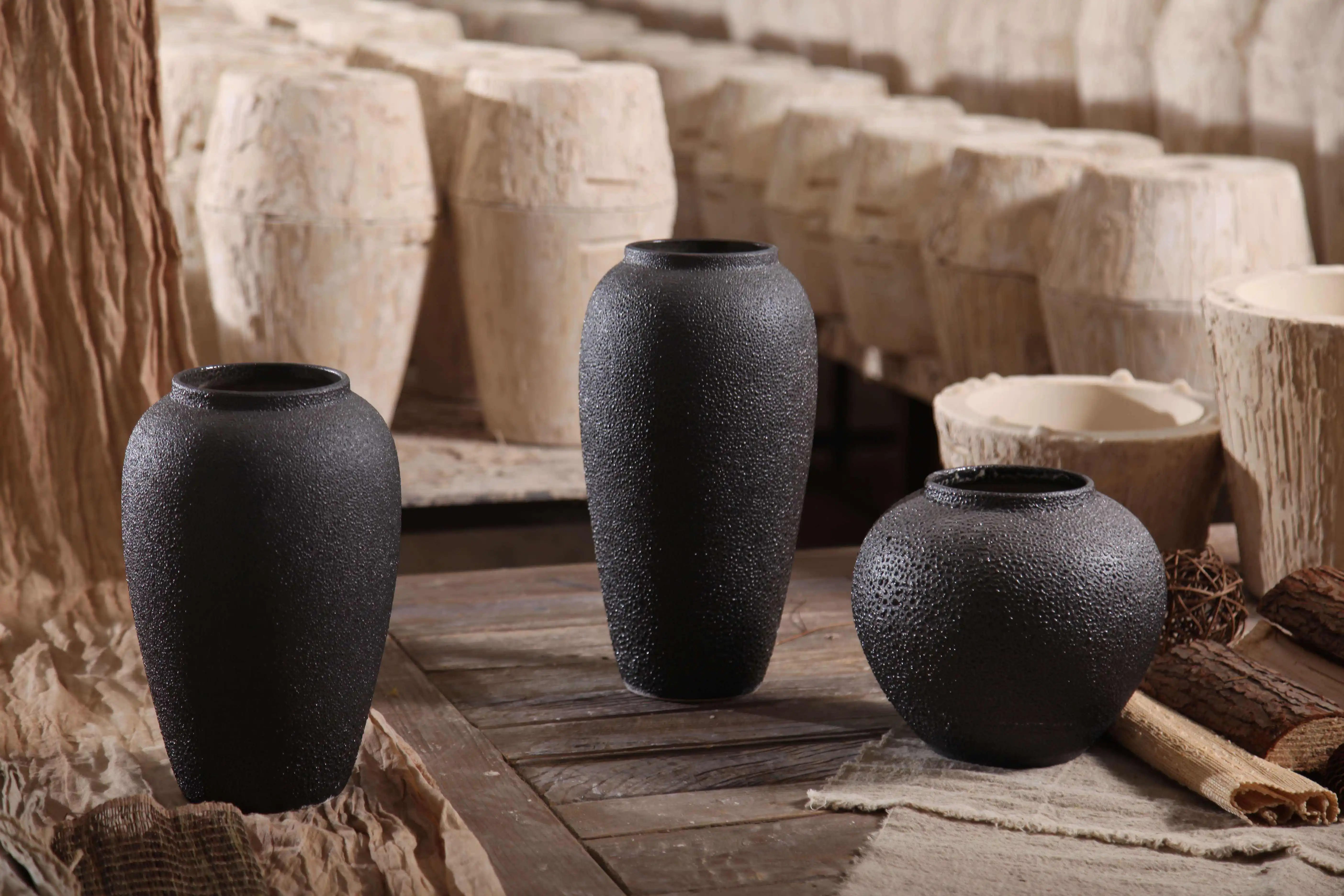 Wholesale Farmhouse Living Room Home Decoration Big Floor Vintage Antique Ceramic Vase