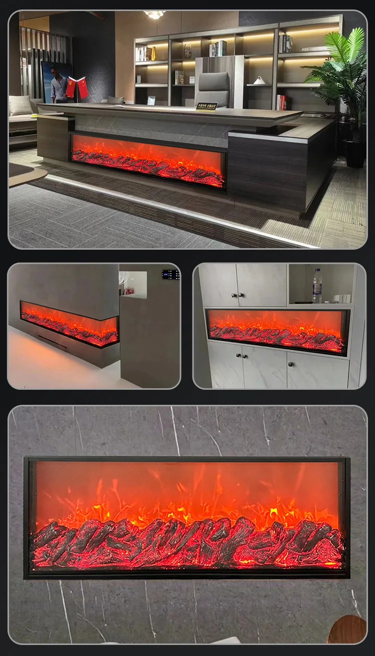 1930s can be customized ivory removable home simple TV cabinet fireplace decorative flame heating electric frieplace