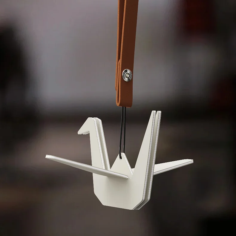 Hanging Car Air Freshener Paper Crane Car Mirror Decor Hanging Car Diffuser Air Freshener Hanging Decorations Auto Accessories