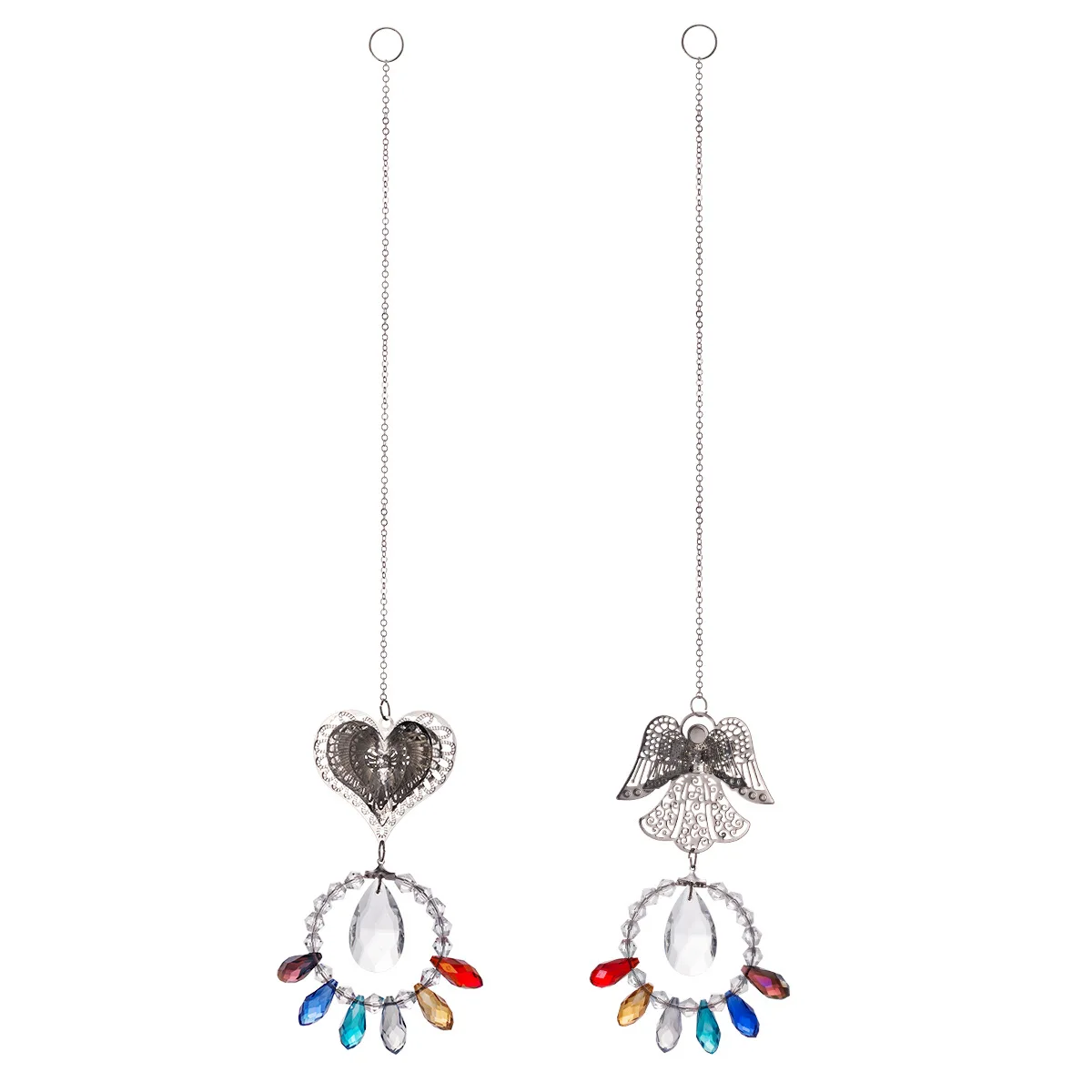 Angel Heart ring crystal pendant Olive bead pendant DIY crystal car pendant rhinestone pearl curtain