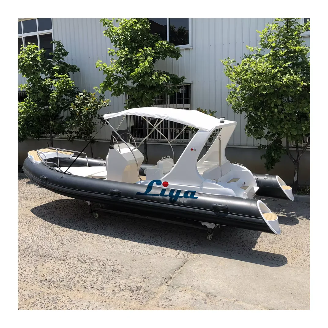 Liya 6.2m 2024 best family fishing boat 20ft inflatable hypalon rib boat