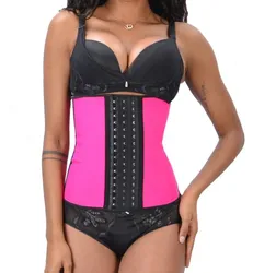 Top Selling Waist Trainer Women Latex Rubber waist cincher Slimming Ann Chery Corset 9 Steel Boned Tight Bustier 9362