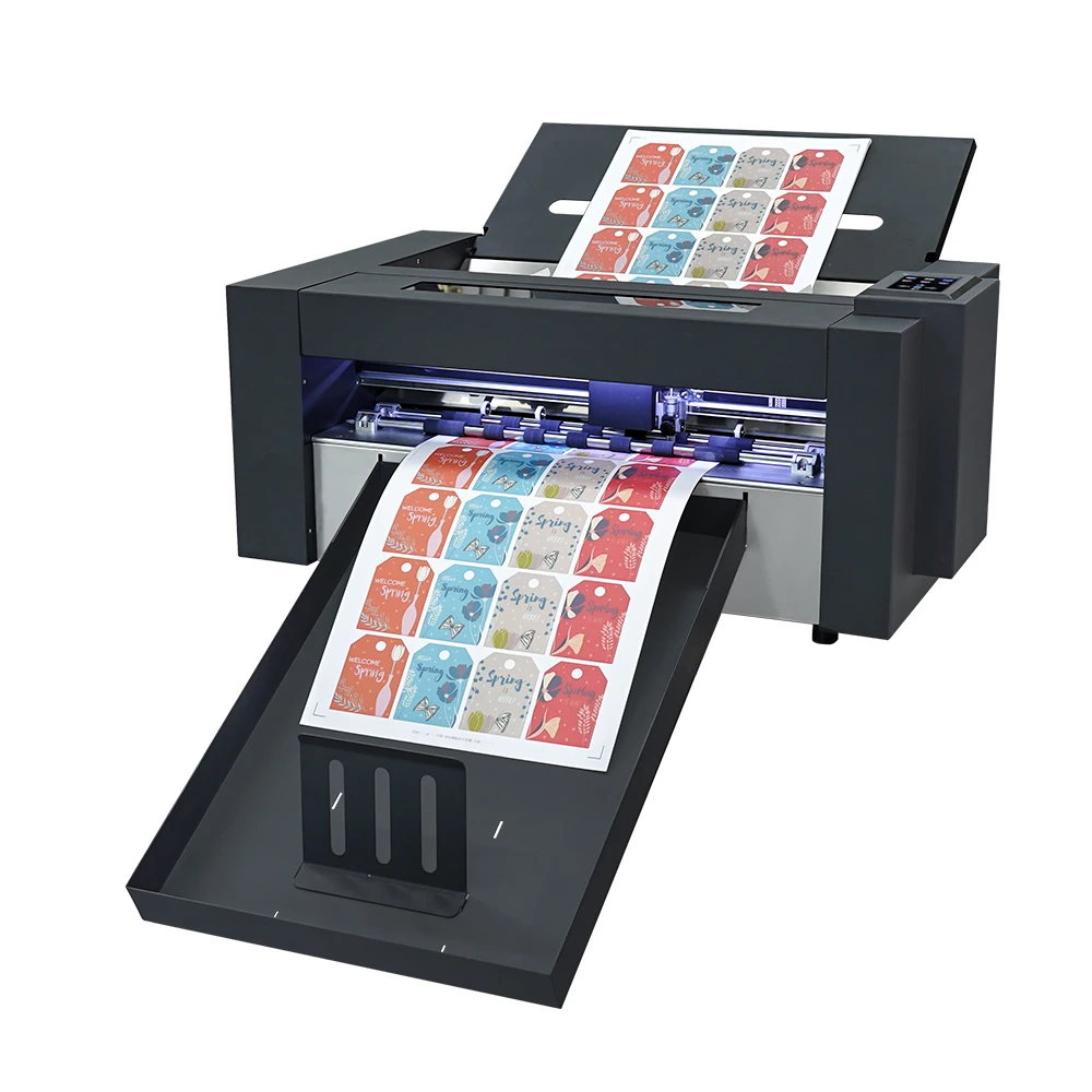 2024  Latest Automatic Feeding High Precision Cutting Machine CCD Camera Auto Contour Label Cutter