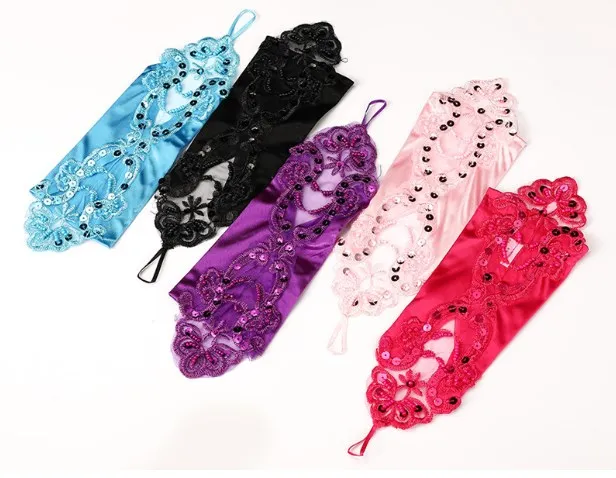 2022 New Cheap Fingerless Gloves Satin Wedding Bridal Gloves Beaded Lace Gloves Wedding Accessories Elbow Length