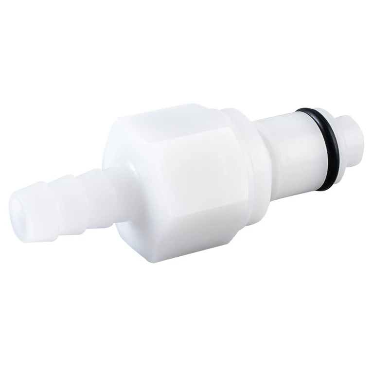 Plastic Straight Plug Male Hose Barbed Panel Mount Quick Release Connector Coupling Fitting for 1/8 1/4 3/16 3/8 water air line