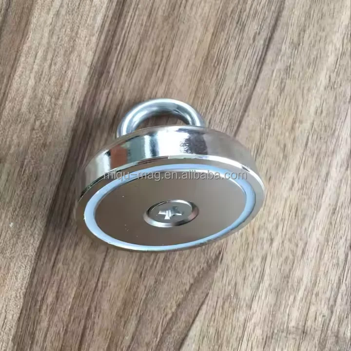 Rare Earth Neodymium Magnet Fishing Kit 600kg 400kg Strong Ndfeb Neodymium Magnet Pot Diameter 90mm 80mm Black OEM Made Coil