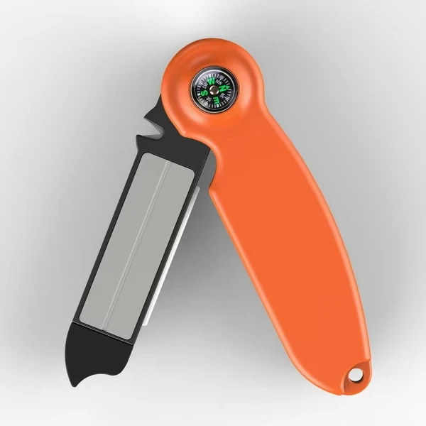 Factory diamond carbide 134g knife sharpener camping hunting outdoor tackle with compass survival mirror