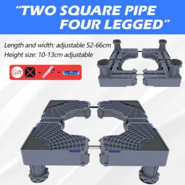 Universal automatic bracket for washing machine base roller pad support