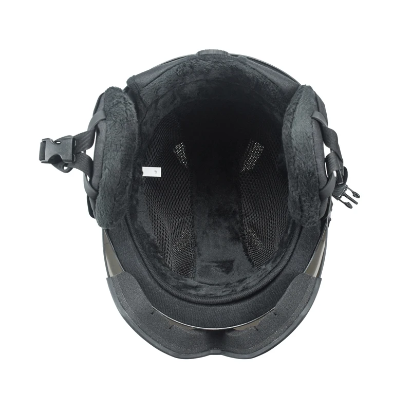 Certified adult ski helmet fashion snow sports helmet kids adjustable visor goggles removable earmuffs snow ski snowboard helmet