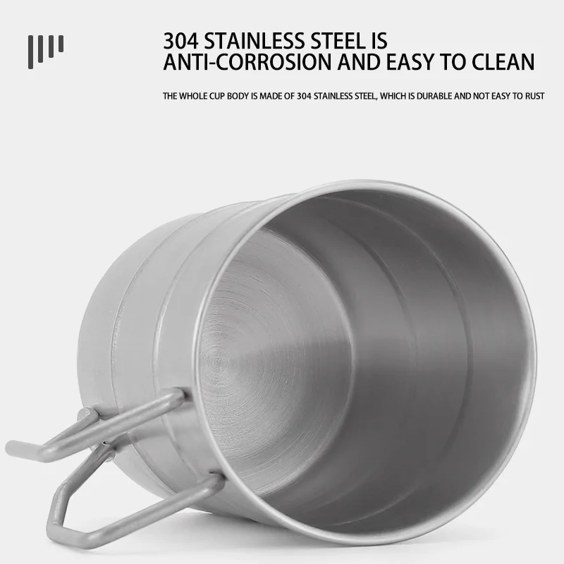 Environmental Protection reusable 304 stainless steel Cup retro industrial style Outdoor Camping Party mug Cold Drink Beer Coke
