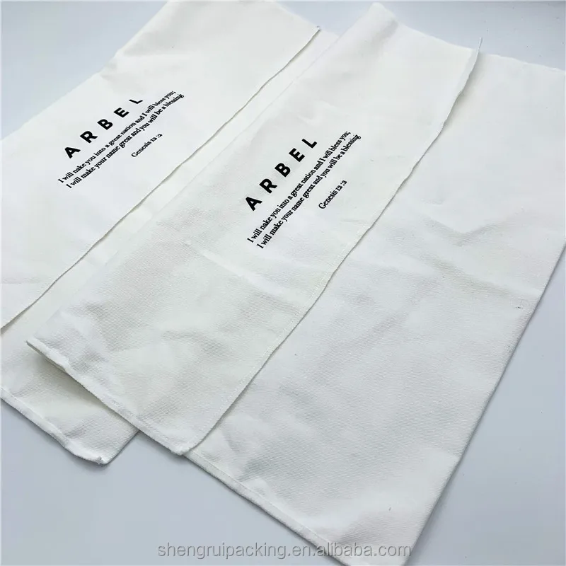 Customized White Cotton Envelope Bag for Handbags Luxury Dust Bag for Clothing Shoes Wholesale