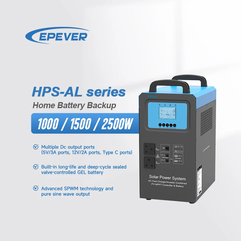Epever 220V домашний аккумулятор резервная чистая Синусоидальная волна 1000 Вт 1500 2500 генератор энергии солнечная домашняя система питания