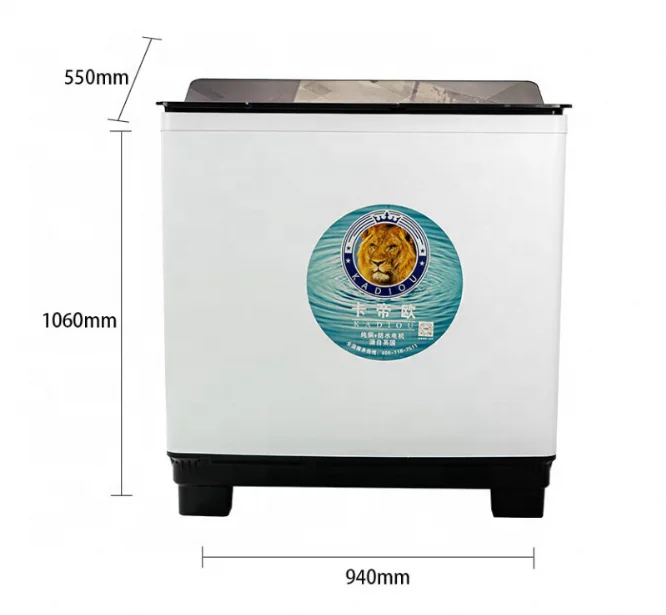 Multi-child Families Semi-Automatic Washing Machine Double Bucket Washing Machine 20 Kg Stainless Steel