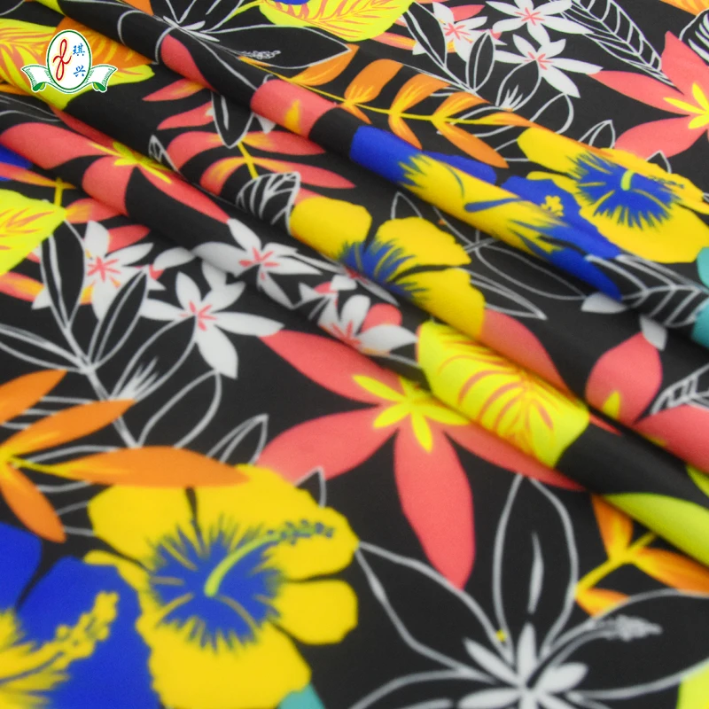 Hot selling customized color good stretch 17 Spandex 83 Recycle Polyester  Spandex  Fabric for swimwear