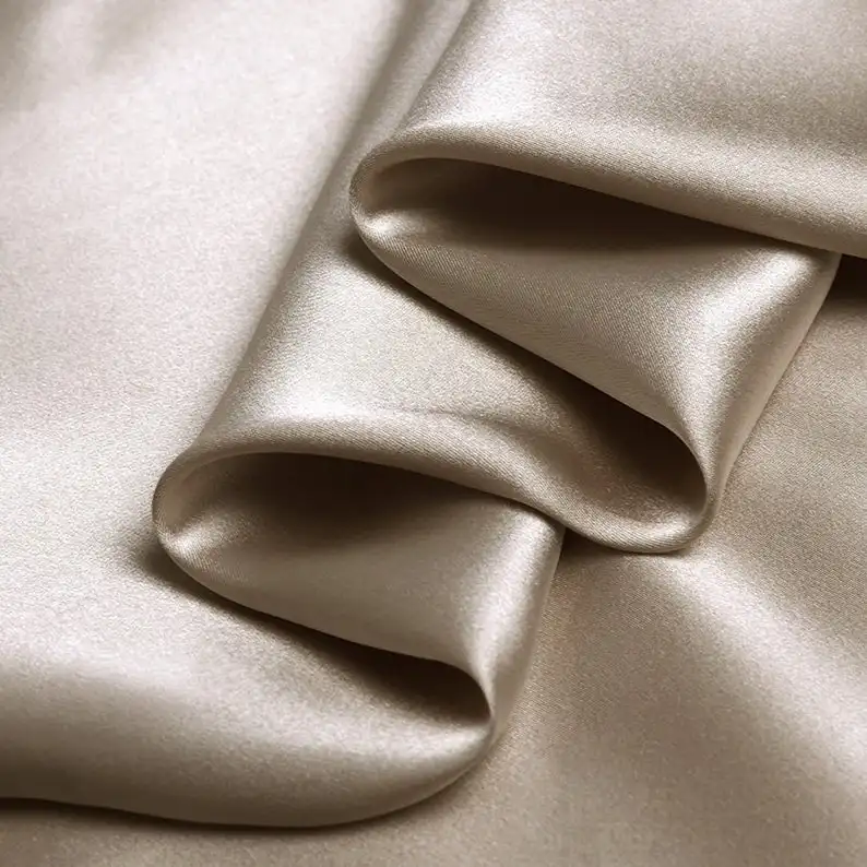  Оптовая продажа однотонная 100% натуральная шелковая ткань сертификат OEKO-Tex 16/19/22/25 мм чистая