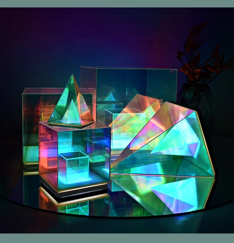 Design Acrylic Infinity Cube LED Color USB Desk Lamps LED RGB Atmosphere Table Lamps Modern
