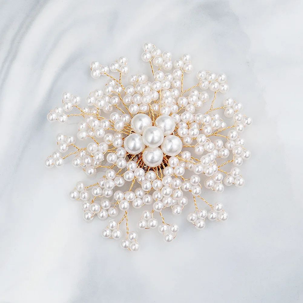 Fashion Jewelry Korean Handmade Elegant Women Pearl Broches Pins Wedding Bridal Brooches