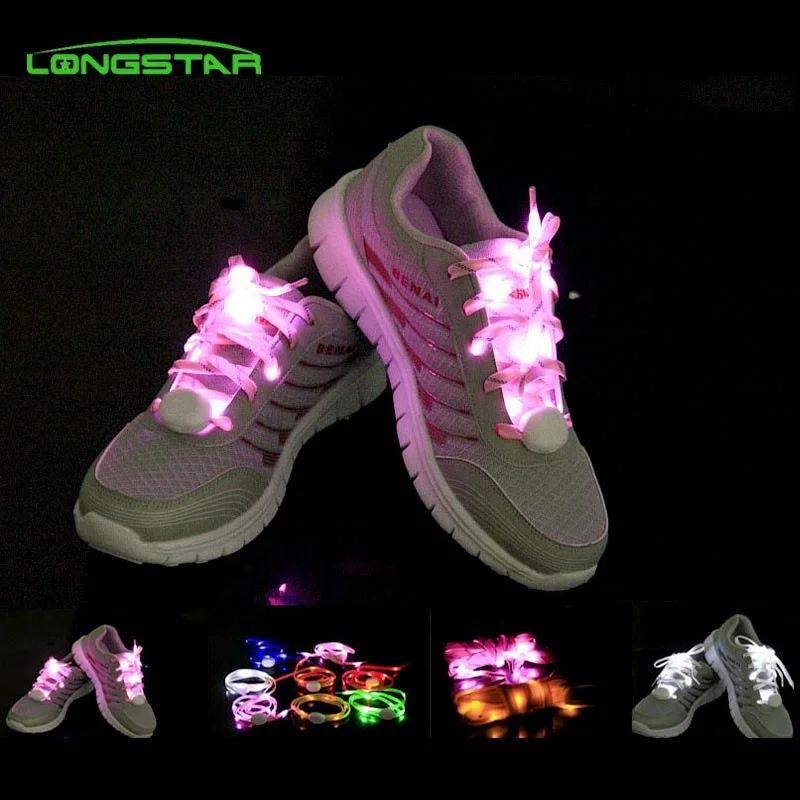 Best Sellers Multicolor Flashing Shoelaces Custom Rope Nylon Led Light UP Fashion Shoelaces